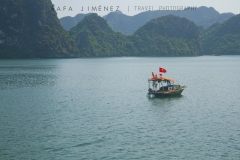 Bote sobre Bahía de Halong